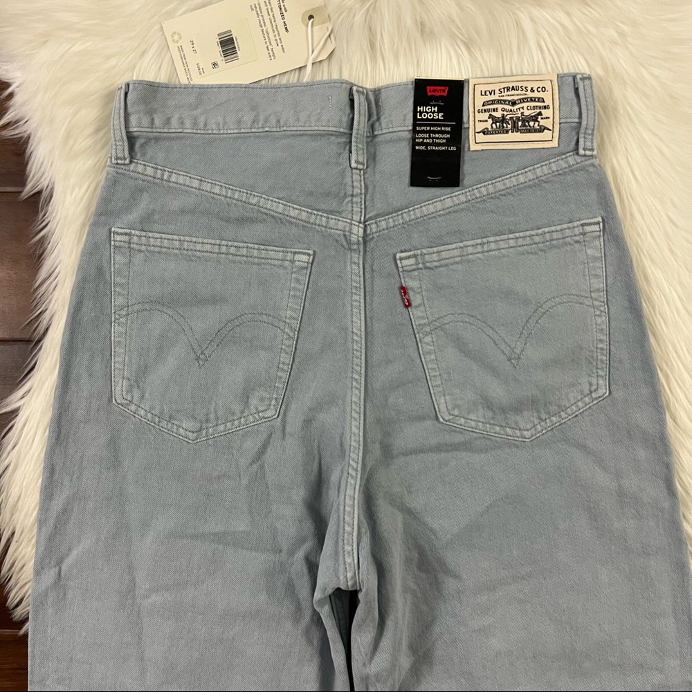 Levi's high loose jeans, 29 x 27 Meadow Flower, Wide Leg Denim - Picture 7 of 10